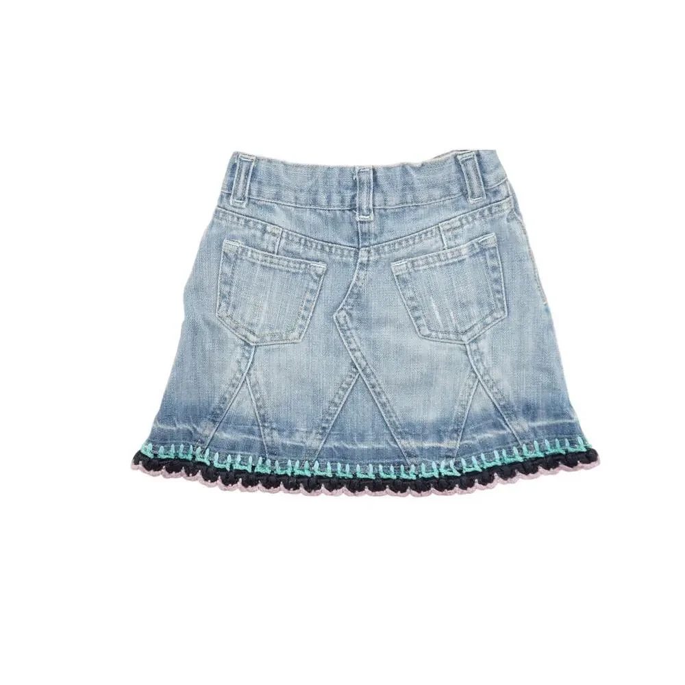 Baby GAP Embroidered Denim Skirt Toddler 3 Years